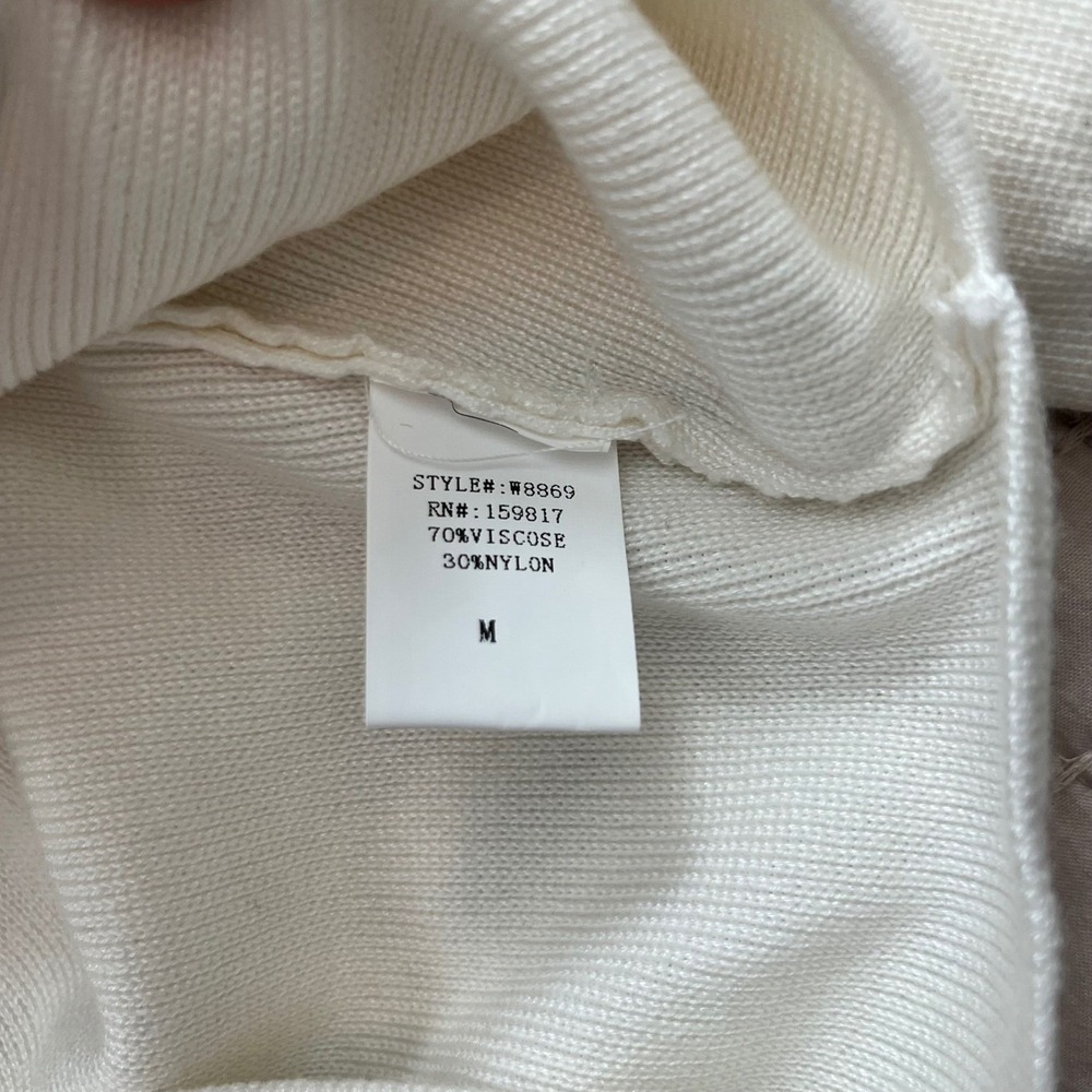 Altar State Womens White Square Neck Long Sleeve‎ Cropped Knit Sweater Top M - Picture 7 of 7